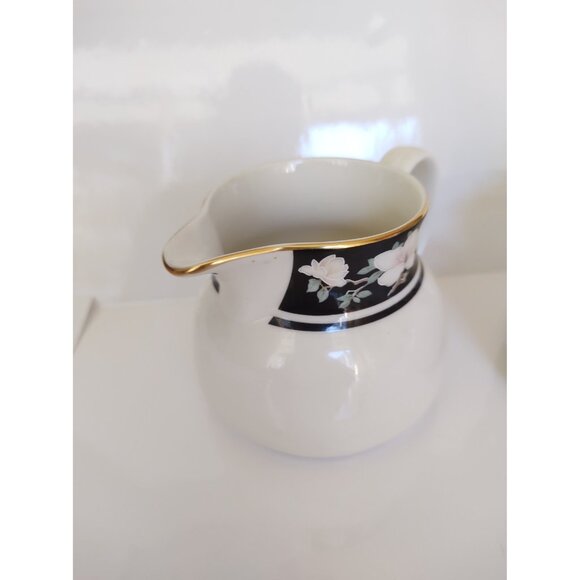 Royal Doulton Creamer & Sugar Bowl Set Vogue Collection Intrigue 1984 - Picture 3 of 15